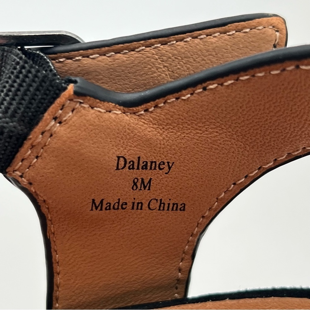 L’Amour Des Pieds Dalaney Platform Tan Black Suede Comfort Ankle Strap Sandals 8 - Picture 11 of 12